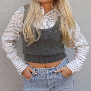 ASTR The Label Gray Sweater Vest